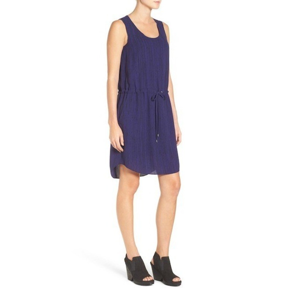 Eileen Fisher Shima Printed Silk Crepe Shift Dress XXS